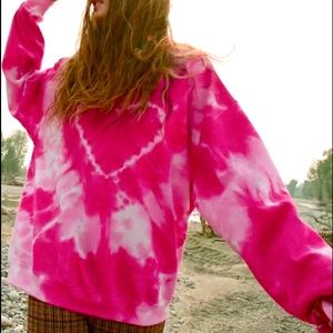 Urban Outfitters Heart Tie-Dye Crewneck